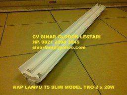 Kap Lampu T5 Slim TKO 2x28 watt